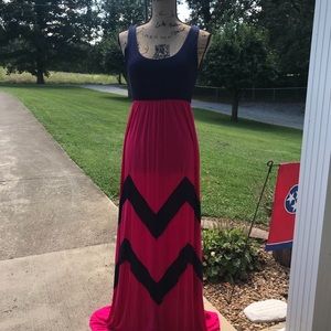 Auditions Chevron Maxi Dress